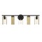 Designers Fountain U Turn 31.5in 5-Light Matte Black Glam Indoor Vanity Light with Brushed Gold Metal Shades D263M-5B-MB - alternate 1